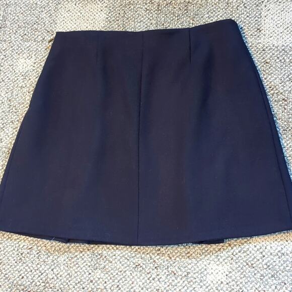 Goop G Label WOMEN'S Anna Boiled Wool Black Pleated Athletic Tennis Miniskirt - Picture 7 of 8